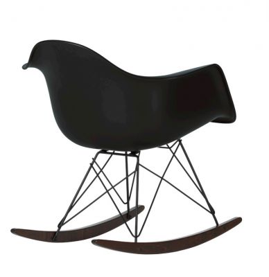 Eames Plastic Arm Rocking Chair RAR Black Collection Schaukelstuhl Vitra